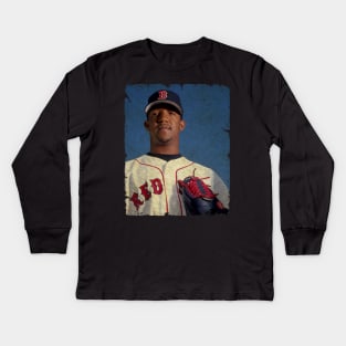 Pedro Martinez in Boston Red Sox Kids Long Sleeve T-Shirt